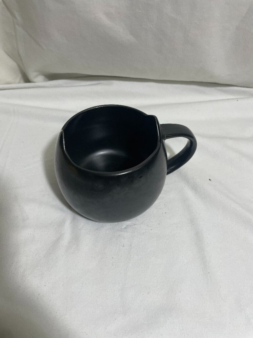 Cat Lady Box Black Ceramic Cat Ear Mug Floral Damask Coffee Cup 4”